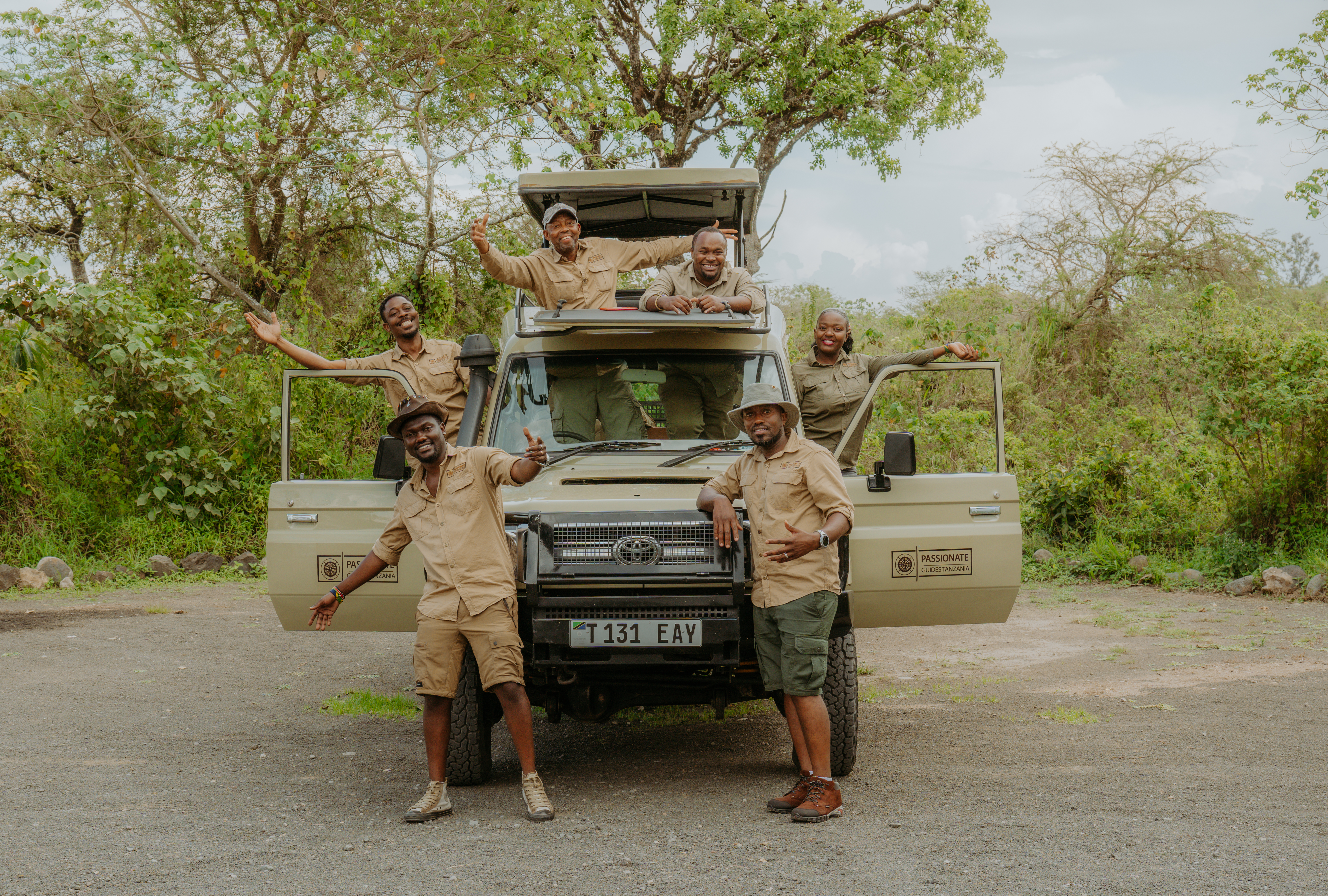 Safari vehicle ready for wildlife viewing